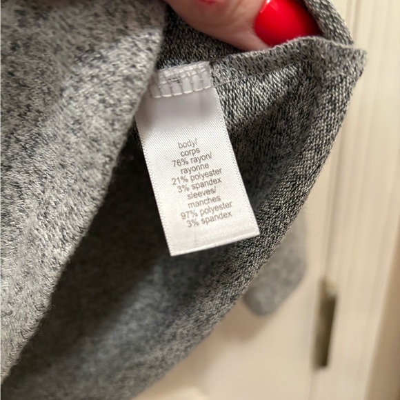 Gray light weight Sweater with Silver Sequin Sleeves NWOT - Picture 5 of 6